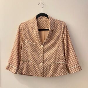 Vintage Pink Blazer Top XS